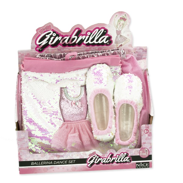 Girabrilla Ballerina Dance Set Bambine Set Danza Tutu' Gonna Scarpette e Sacca.