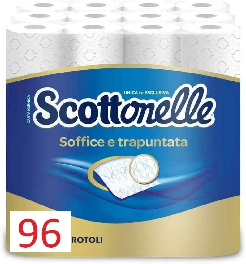 Scottonelle Carta Igienica Soffice e Trapuntata Confezione Da 96 Rotoli.