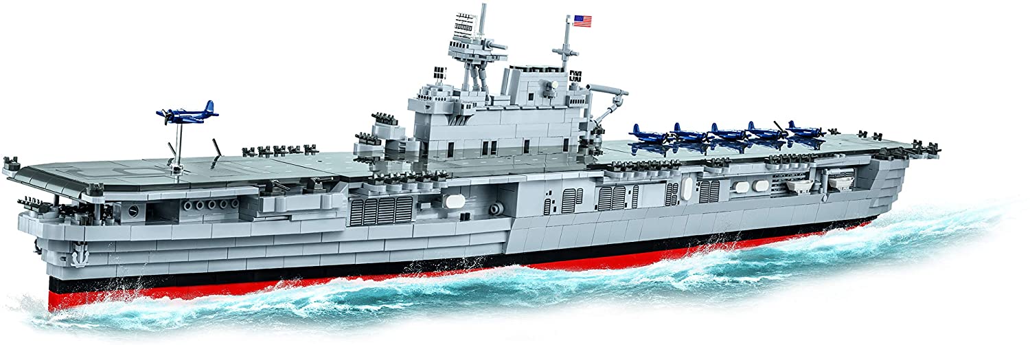 Set Costruzioni Bambini Cobi 2510 Pezzi USS Enterprise Portaerei Americana.