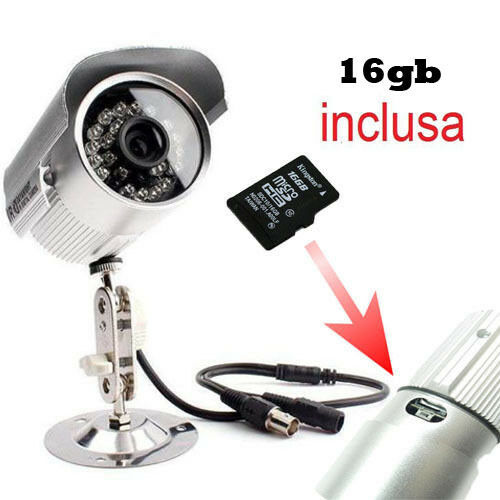 Telecamera videosorveglianza con registrazione su micro SD