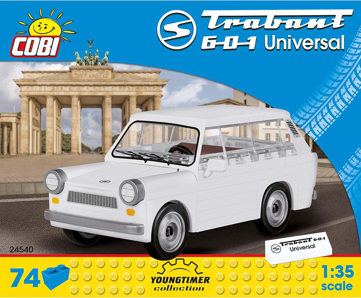 Set Costruzioni Cobi Historical Collection 74pz Auto Cars Trabant 601 Universal.