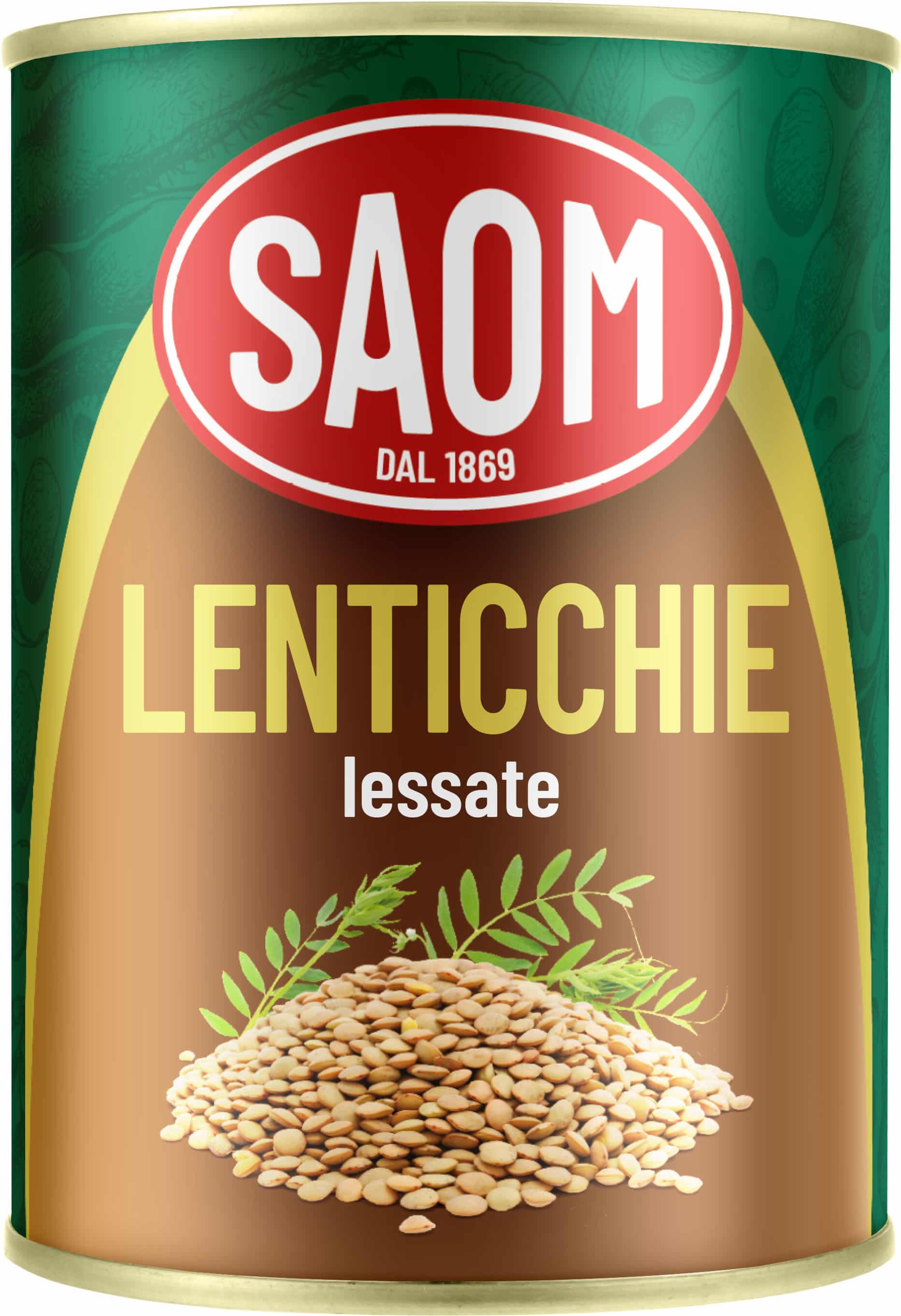24x Saom Lenticchie Medie Lessate 400gr Barattolo Lattina 24x400gr.