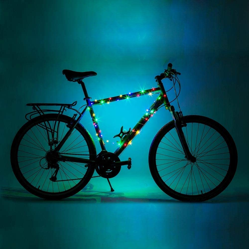 Catena di Luci Luce con 60 Led Impermeabile per Bici Bicicletta Mountain Bike.
