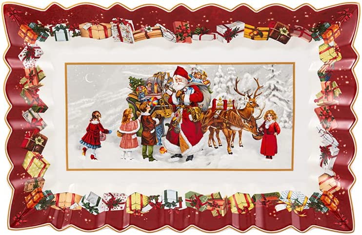 Villeroy & Boch Piatto rettangolare vassoio in porcellana 35cm tema natalizio