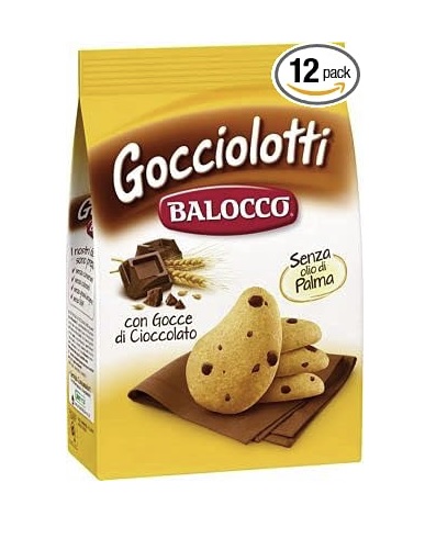 12 Confezioni di Biscotti Balocco Gocciolotti con Gocce di Cioccolato da 350gr.