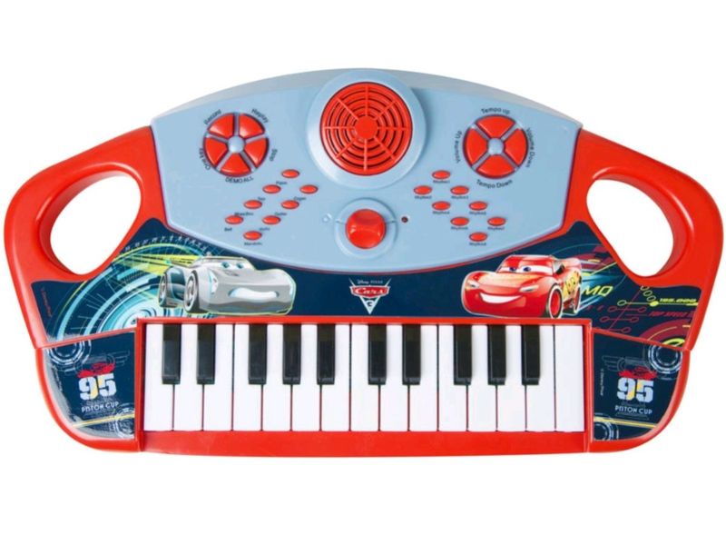 Tastiera Musicale Giocattolo per Bambini Piano Pianoforte Musica Disney Cars.