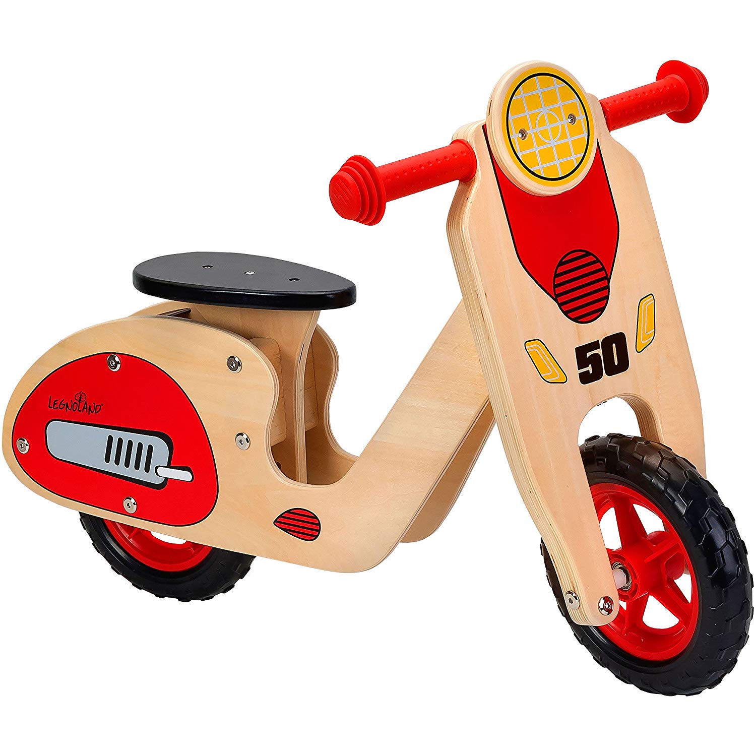Bici Modello Scooter in Legno Primi Passi Con Sellino Regolabile Per Bambini