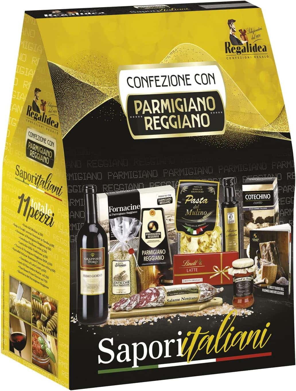 Regalidea Confezione Sapori Italiani 11 Pezzi Con Parmigiano Reggiano.