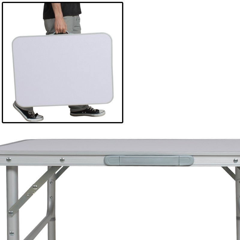 Tavolo Tavolino Portatile Pieghevole da Campeggio per Picnic Alluminio 75X55X60.