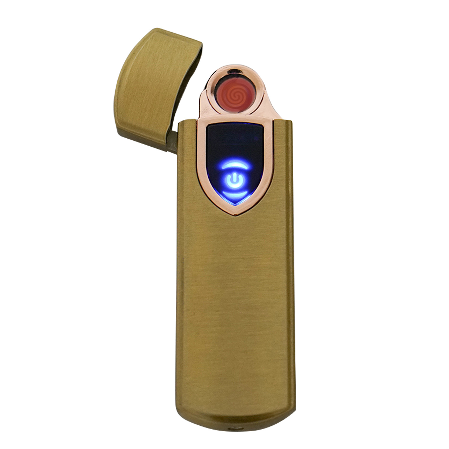 Accendino Elettrico Touch USB Ricaricabile Antivento Modello Indiana Gold.