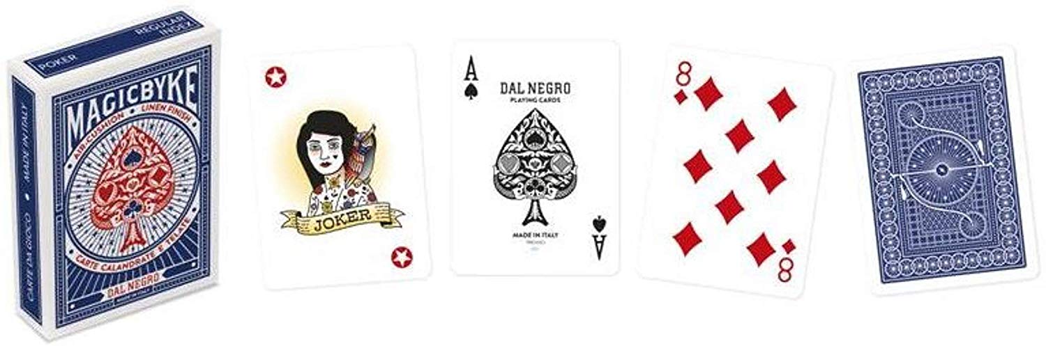 Dal Negro Magic Byke Blu Regular Index Merchandising Ufficiale Carte Poker