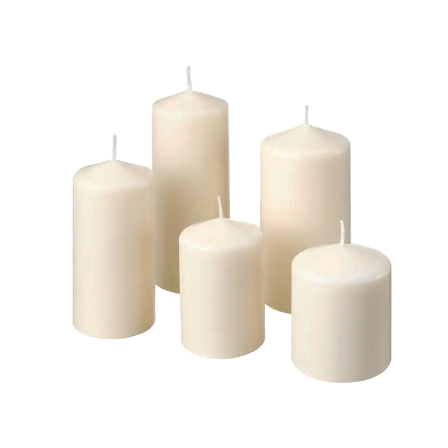 Set 5 Candele Ceri Lumini Fenomen Ikea Senza Profumo Candela Naturale Bianco