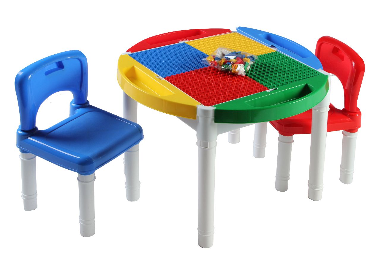 Tavolino Attivita' Per Bambini Con Piano Per Costruzioni | LGV Shopping