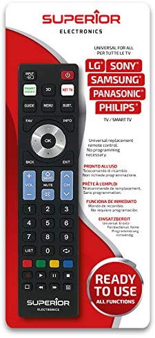 Telecomando Compatibile con Tutti i Televisori Lg Samsung Sony Philips Panasonic.