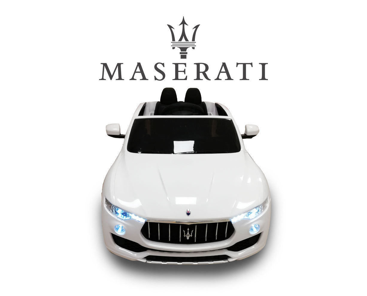 Macchina Auto Elettrica Maserati Levante Bianca 12v con Telecomando Luci Suoni	