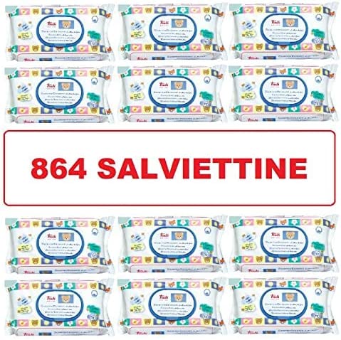 Trudi Baby Care Salviette 12 Confezioni da 72 Salviettine Detergenti Baby Pop-Up.