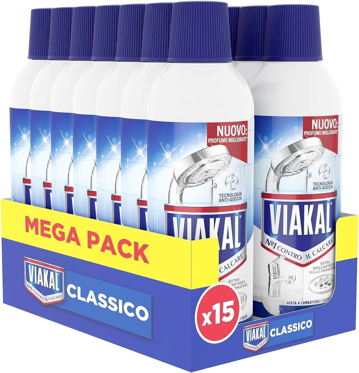 Mega Pack Viakal Classico Gel Anticalcare Confezione da 15 x 470 ml Regolare.