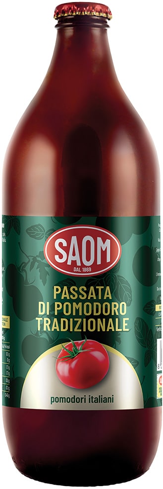 12 Bottiglie Saom Passata di Pomodoro Tradizionale 660gr Pomodori Italiani.