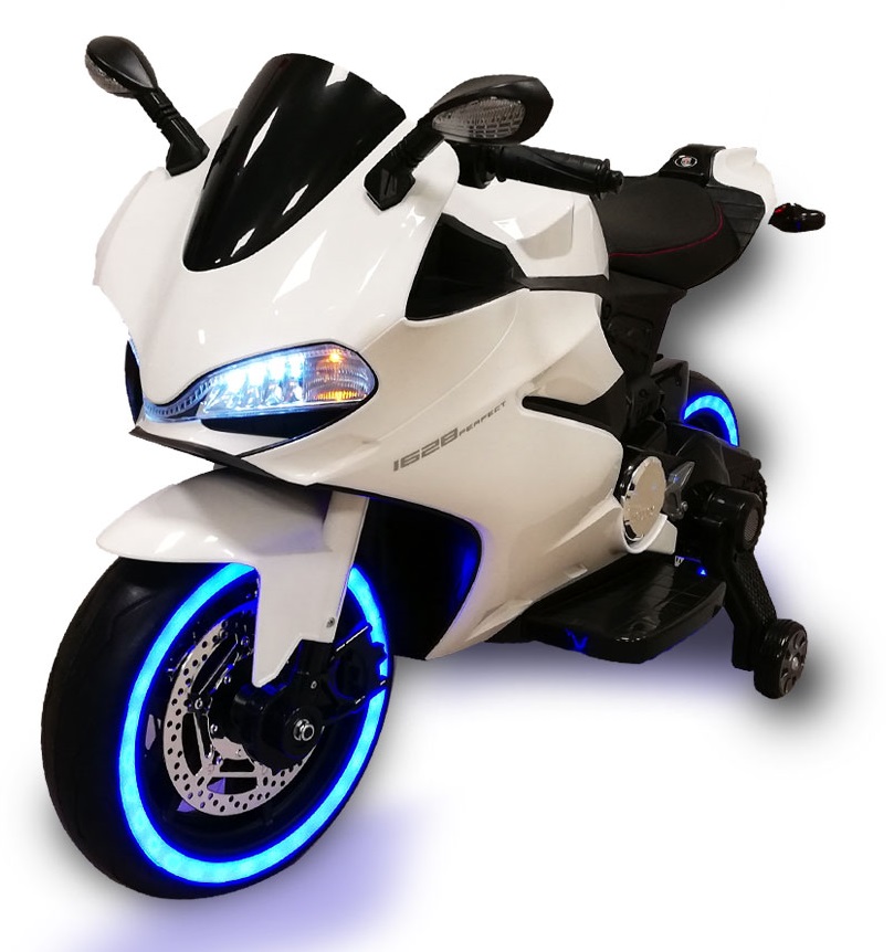 Moto Elettrica Per Bambini 12V Bianco | LGV Shopping