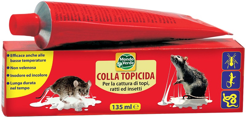 COLLA TOPICIDA non Velenosa - Tubetto ZAPICOL Special 135 gr. per Topi e  Ratti
