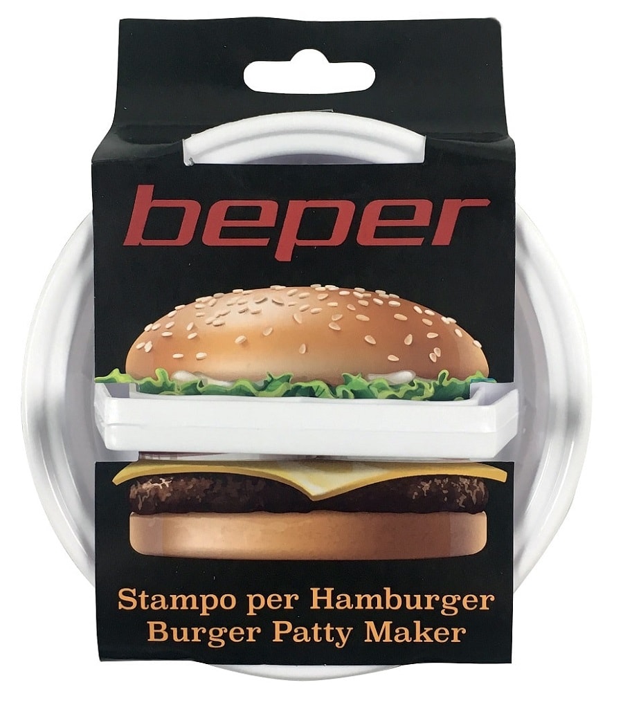 EVRYLON Forma Hamburger Plastica Schiaccia Stampo A Pressione Manuale Circonferenza Formina 10 Cm Altezza 1 Cm 