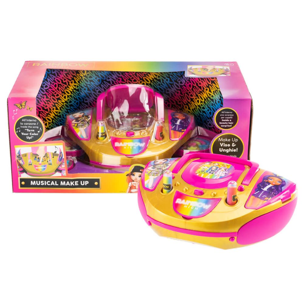 Rainbow High CD Player Make Up Valigetta Musicale con Maxi Make Up Per Bambine