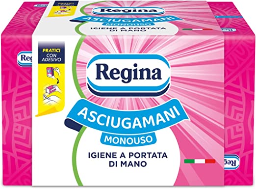 Regina 2 Confezioni da 100 Pezzi Asciugamani Monouso Usa e Getta Biodegradabili.
